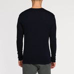 Crew Neck Sweater // Navy Blue (M)