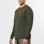 Acid Dye Crew Neck Sweatshirt // Light Military Khaki (S)