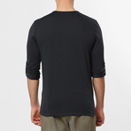 Henley Long Sleeve Shirt // Charcoal (L)