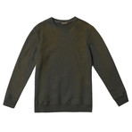 Acid Dye Crew Neck Sweatshirt // Light Military Khaki (XL)