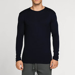 Crew Neck Sweater // Navy Blue (L)