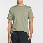Crew Neck Pocket T-Shirt // Khaki (S)