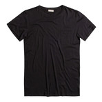 Crew Neck Pocket T-Shirt // Black (XL)