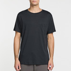 Crew Neck Pocket T-Shirt // Charcoal (L)
