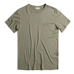 Crew Neck Pocket T-Shirt // Khaki (M)