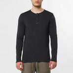 Henley Long Sleeve Shirt // Charcoal (M)