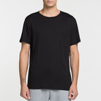 Crew Neck Pocket T-Shirt // Black (S)