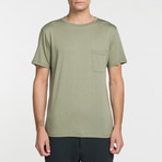 Crew Neck Pocket T-Shirt // Khaki (M)