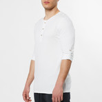 Henley Long Sleeve Shirt // White (XL)