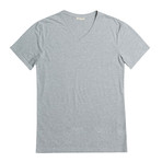 V-Neck T-shirt // Gray Melange (S)