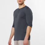 Henley Long Sleeve Shirt // Slate Blue (S)