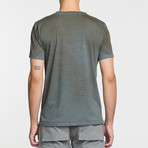 Crew Neck Powder Effect T-Shirt // Charcoal (M)
