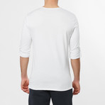Henley Long Sleeve Shirt // White (M)