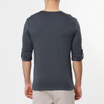 Henley Long Sleeve Shirt // Slate Blue (XL)