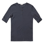 Henley Long Sleeve Shirt // Slate Blue (XL)
