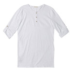 Henley Long Sleeve Shirt // White (S)