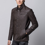 Keele Leather Jacket // Brown (Euro: 52)