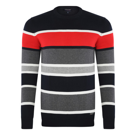 Stripe Pullover // Black + Red (S)