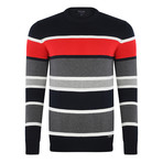 Stripe Pullover // Black + Red (S)