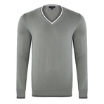 Andrew V-Neck Sweater // Gray (L)