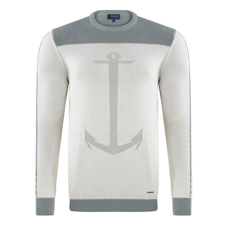 Anchor Sweater // Green + Beige (XS)