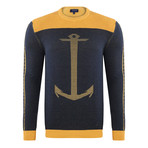 Anchor Sweater // Mustard + Navy (2XL)