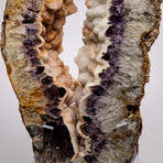 Agate Geode With Amethyst Quartz Crystals + Acrylic Stand