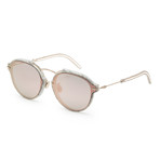 Women's Dioreclat Sunglasses // White Marble + Rose Gold