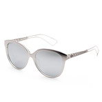 Women's Diorama Sunglasses // Silver Palladium + Silver Mirror