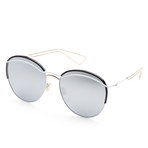 Women's Dioround Sunglasses // White + Black + Gray
