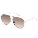Women's By Dior Sunglasses // Rose Gold + Brown