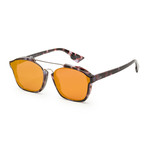 Women's Abstract Blossoms Sunglasses // Mauve Havana + Orange