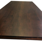 Solid Acacia Wood Dining or Desk Top // Provincial Dark (80"L x 40"W x 2.25"H)
