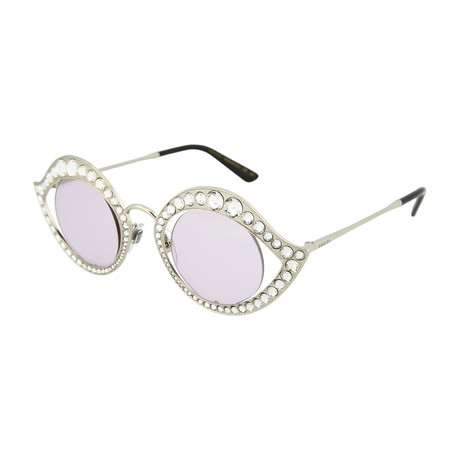 Women's Cat Eye Optical Frames // Silver Crystal