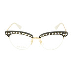 Women's Cat Eye Optical Frames // Black + Gold