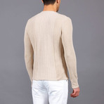 Travis Tricot Sweater // Beige (S)