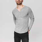 Caleb Long Sleeve Shirt // Gray (2X-Large)