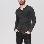 Caleb Long Sleeve Shirt // Anthracite (X-Large)