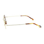 Men's Square Sunglasses V2 // Gold + Brown