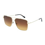 Men's Square Sunglasses V1 // Gold + Brown