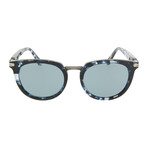 Men's Round Sunglasses // Shiny Blue Havana