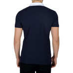 Solid Color Polo Shirt // Dark Blue (M)