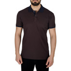 Solid Color Polo Shirt // Brown (S)
