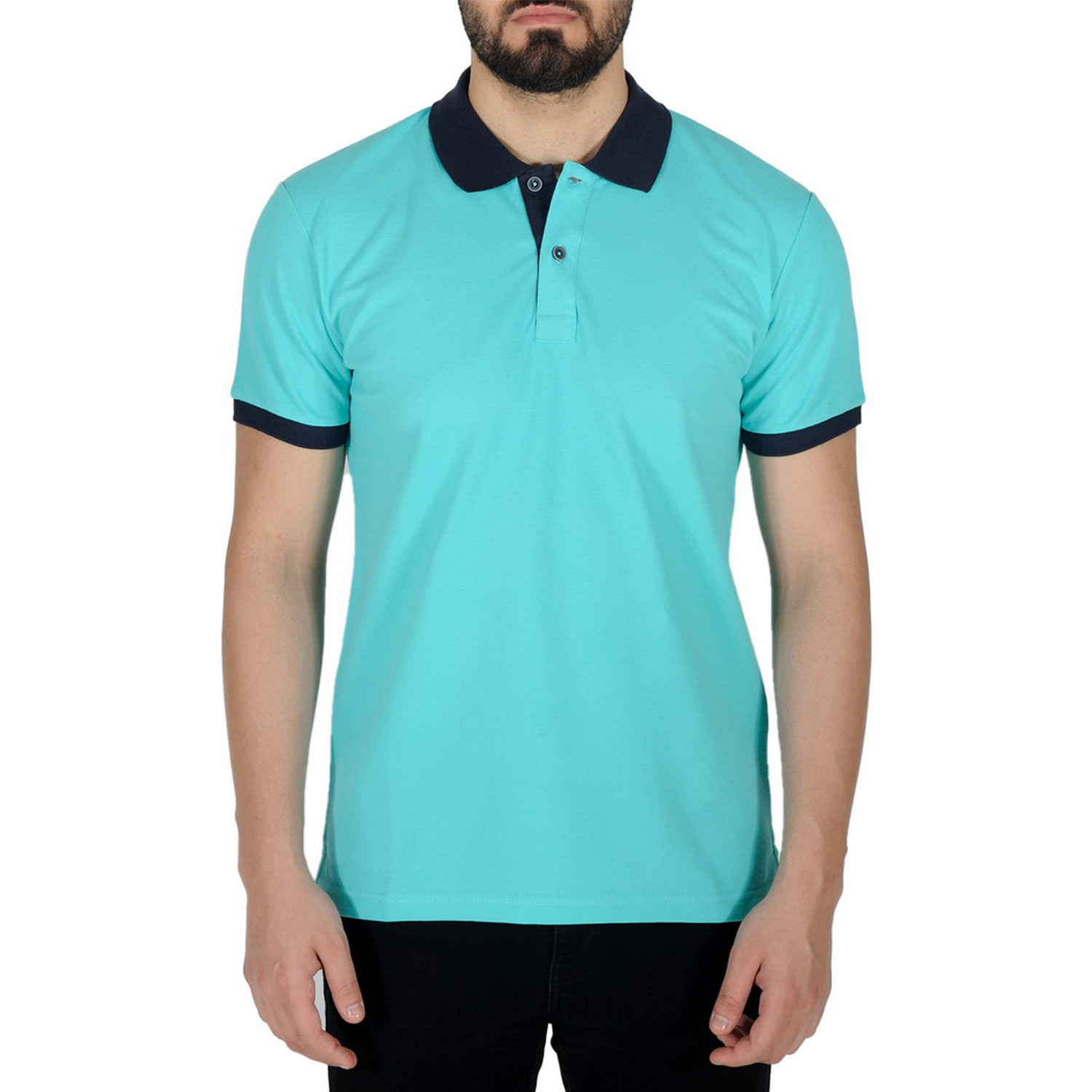 Solid Color Polo Shirt // Light Turquoise (S) - Daffari - Touch of Modern