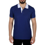 Solid Color Polo Shirt // Royal Blue (L)
