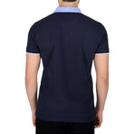 Solid Color Polo Shirt // Dark Navy Blue (L)