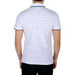 Cloud Print Polo Shirt // White (L)