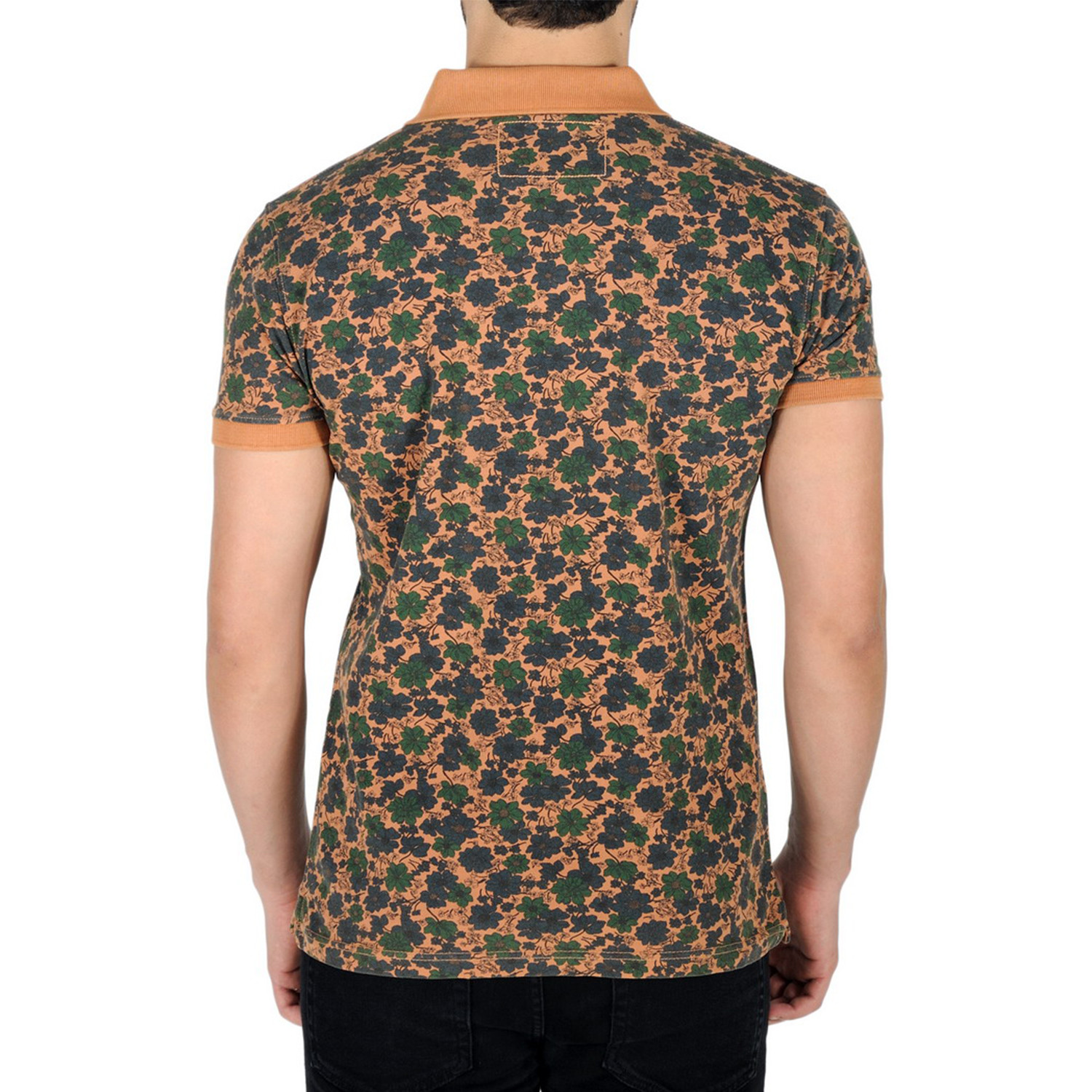 Floral Print Polo Shirt // Camel (L) - Daffari - Touch of Modern