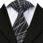 Gael Handmade Silk Tie // Black + White