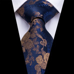Devine Handmade Silk Tie // Blue + Gold